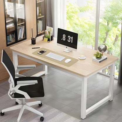 AFIING Apricot Desk Pad 31.5" x 12", Leather Desk Mat | Waterproof PU Leather, Non-Slip Rubber Base, Modern Desk Decor, Office & Home - color: Purebeige