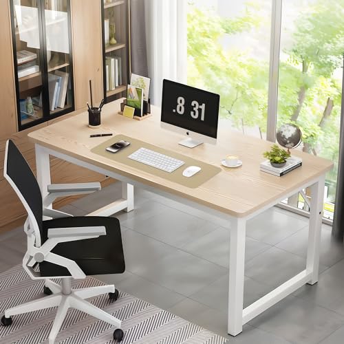 AFIING Apricot Desk Pad 31.5" x 12", Leather Desk Mat | Waterproof PU Leather, Non-Slip Rubber Base, Modern Desk Decor, Office & Home - color: Purebeige