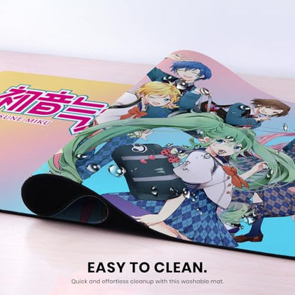 Head Case Designs Officially Licensed Hatsune Miku High School Graphics 37.4 x 15.75 x 0.16 inches (900 x 400 mm) - XL Gaming Office Desk PC Keyboard Mouse Mat Pad - color: High School, size: 37.4" x 15.8"