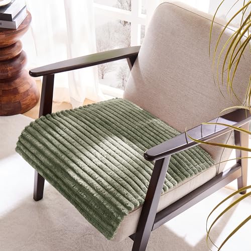 100% Waterproof Couch Arm Covers 2pcs, Fuzzy Chair Arm Covers Thick Soft Recliner Chair Armrest Protectors, Non-Slip Couch Armrest Cover Pet mats for Sofa (Sage Green, 22" x 22" 2 Pack) - color: Sage Green, size: 22" x 22" 2 Pack