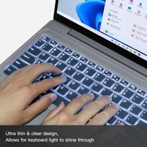 Universal Keyboard Cover Skin for 17" 17.3" inch Laptop Notebook Keyboards Ultra Thin Silicone Waterproof Dustproof Keyboard Cover Skin Protector, Clear (17"-17.3" Universal Laptop Keyboard Covers) - size: 17"-17.3"