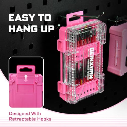Geinxurn 70Pieces Impact Screwdriver Bits Set, Magnetic S2 Steel 1”/2”3”Phillips/Square/Torx/Slotted/Hex/Pozi Bits Tips and Impact Bit Holder with Red Storage Box Case - style: STKB070