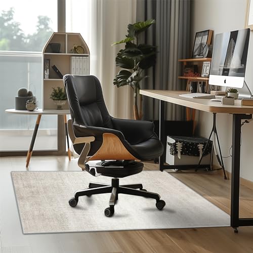 Office Chair Mat for Hardwood Floor, Anti Slip Hi-Q Desk Chair Mat for Hardwood & Low-Carpeted Floors, Easy to Clean Computer Floor Mat Protector Rug for Gaming Rolling Chair on Hard Wood Floors - color: A, size: 62" x 48"