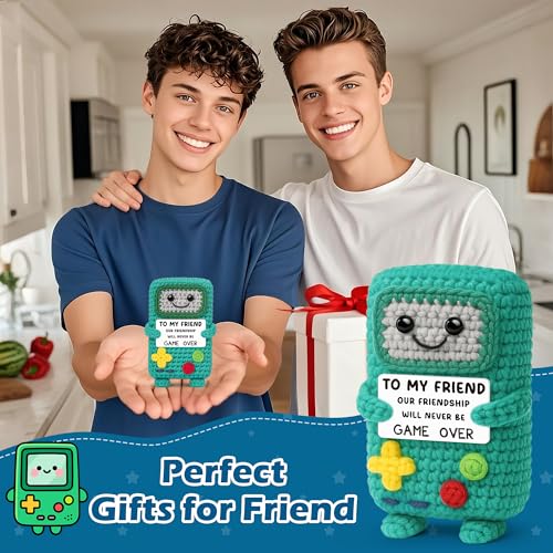 Funny Gifts for Best Friend Women Men, Friendship Gift for Him Her, Christmas Birthday Graduation Gifts for Friends Bestie BFF, To My Friend Thank You Gift, Positive Handmade Crochet Present - style: Friend