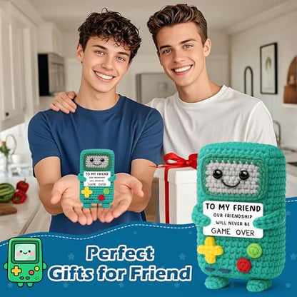 Funny Gifts for Best Friend Women Men, Friendship Gift for Him Her, Christmas Birthday Graduation Gifts for Friends Bestie BFF, To My Friend Thank You Gift, Positive Handmade Crochet Present - style: Friend