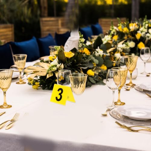 Tofficu Reusable Acrylic Number Markers Double-Sided Table Number Signs 1-10 for Restaurant Banquets Game Supplies and Event Seating