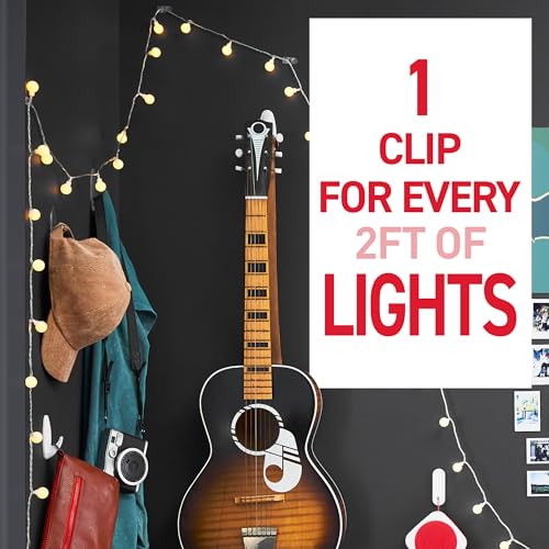 Command Clear Indoor Mini Light Clips Value Pack, 45 Clips, 54 Strips, Damage-Free String Light Hangers for Home, Room, Wall, Office, and Dorm Decor, Great for Cable Management, Holds up to 0.3 lb - style: 45 Clips