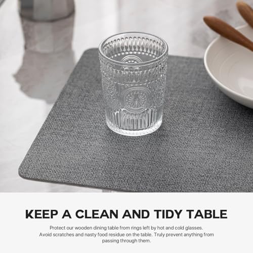 Baroyal Faux Leather Placemats Set of 6 Vinyl Washable Wipeable Table Mats for Kitchen Dining Table Heat Resistant Waterproof Modern Indoor/Outdoor Placemats Non-Slip Easy Clean Place Mats (Stargaze) - color: C-stargaze