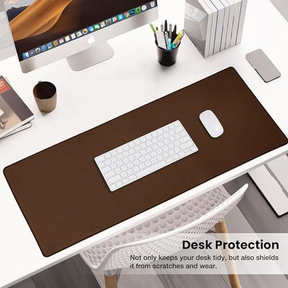 ALOANES Waterproof Mouse Pad with Durable Stitched Edge, Gaming Keyboard, Non-Slip Rubber Base Mouse Mat, Extended Desk pad for Gamer, Office& Home, Brown Mousepad 3XL(35.43"x15.74"x0.12") - color: 02- Brown, size: 3XL(35.4" x 15.7")