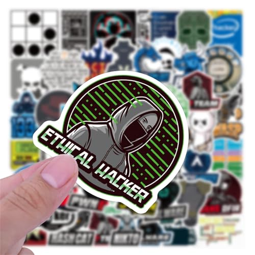 50PCS Hacker Stickers Pack - Cool Programming Stickers for Developers, Coders, Cybersecurity Professionals, Adorn Laptops, Water Bottles, Skateboards, Luggage