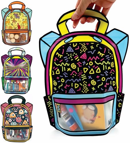 20 Pack Goodie Bags for Kids Birthday Party Supplies - Bulk Gift Bag for Favors, Food, and Candy with Resealable Ziplock Seal (Lets Party/Large) - color: Lets Party/Large