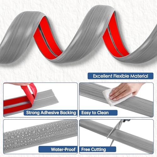 Floor Cord Cover for Wires on Floor Self Adhesive Cord Hider Floor Cable Management Wire Covers for Cords Protector Prevent Cable Trips Cord Cavity W 0.47" x H 0.27", Gray Wood, 3.3Ft - color: Gray Wood, size: 1.18 In x 3.3 Ft
