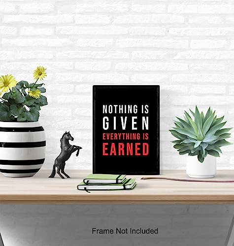 Inspirational Quote Art Print - Motivational - Unique Home Decor for Office, Classroom, Gym- Gift for Teachers, Basketball Fans, Entrepreneur, Athlete, Trainer - 8x10 Unframed Photo - size: 8"L x 10"W