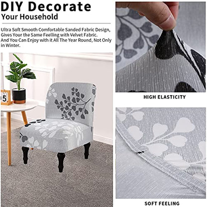 Eco-Ancheng Chair Slipcover, Removable Armless Accent Chair Cover, Polyester and Spandex, Print, Modern, Durable, Machine Washable, Chair Slipcover for Living Dining Room Hotel - color: A2
