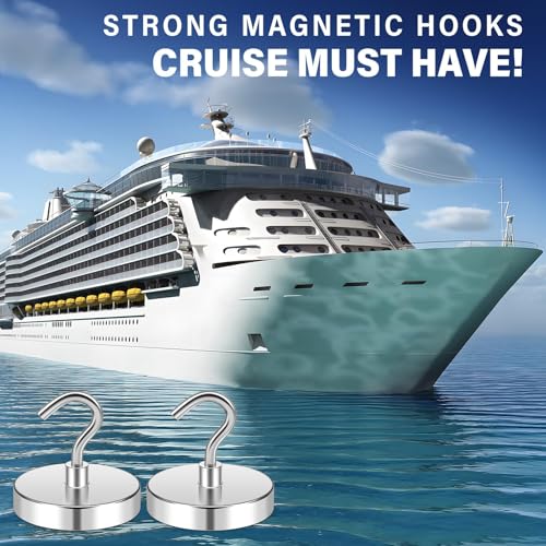 FINDMAG Magnetic Hooks for Cruise Cabins, 110lbs Cruise Ship Magnetic Hooks for Hanging Heavy Duty, Magnet Wall, Refrigerator Magnets, Locker Organizer, Locker Organization, 10 Pack, Silver - color: Silver, size: 1.26 inches