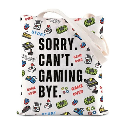 FOTAP Game Gaming Gift Video Game Lover Tote Bag Gamer Fan Handbag PC Gamer Gift Humor Gaming Geek Gift
