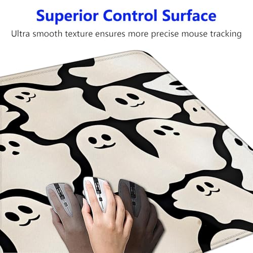 Large Gaming Mouse pad,Don't Ghost Me Halloween Anti Slip Rubber Base Mouse pad, Suitable for Computer, Laptop, Office Desk Accessories - color: Don't Ghost Me Halloween