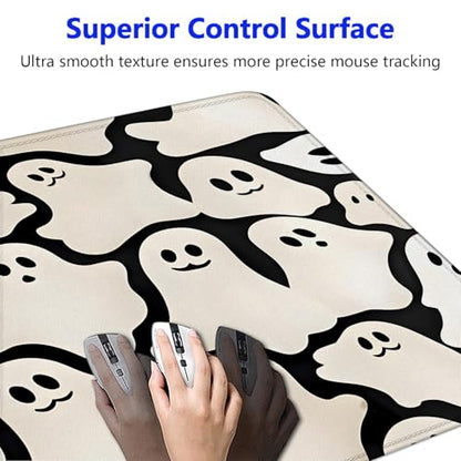 Large Gaming Mouse pad,Don't Ghost Me Halloween Anti Slip Rubber Base Mouse pad, Suitable for Computer, Laptop, Office Desk Accessories - color: Don't Ghost Me Halloween