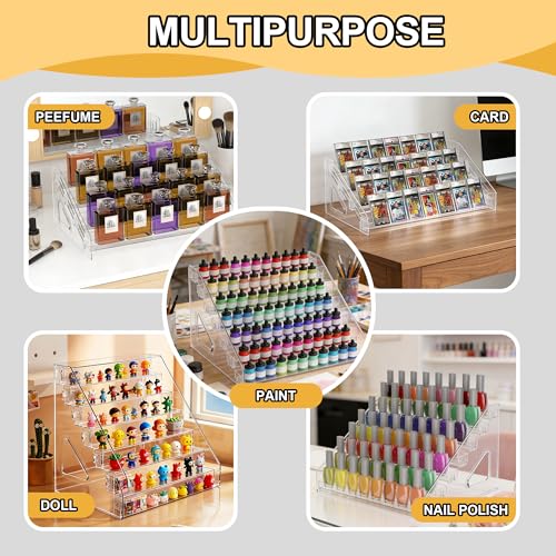 4 Layers Acrylic Display Shelf, Clear Display Stand Toys Organizer for Mini Collectible Toys - size: 4 Layers