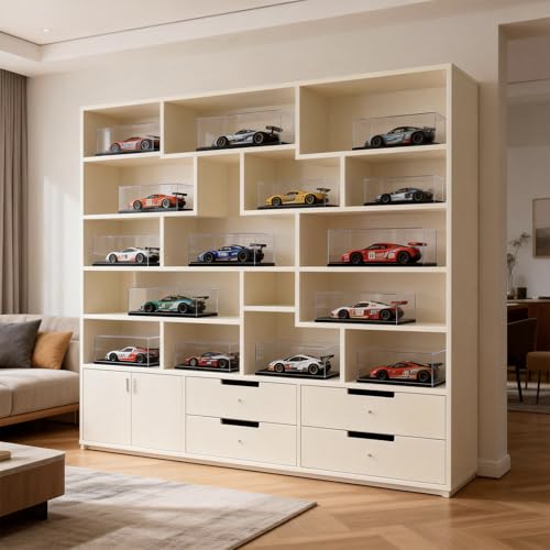 Model Car Display Case, 1:43 Scale Acrylic Display Box for Cars, Stackable Dustproof Storage Boxes for Collectibles, Figures and Memorabilia, 6.4 x 2.8 x 2.3 inch - size: 6.4 x 2.8 x 2.3 inch