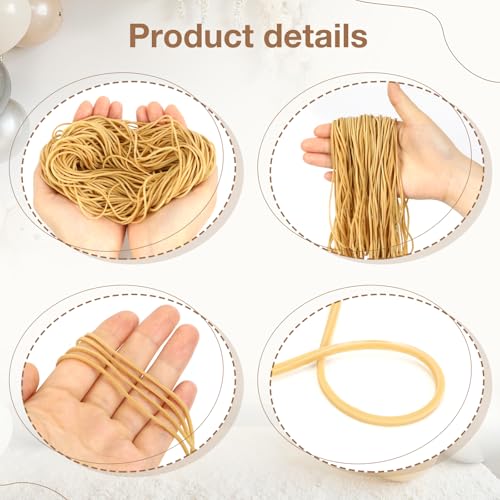 Long Rubber Bands for Balloon Arch (260pcs) Size #117A Stretchy Elastic Ligas for DIY Wedding, Birthday & Shower Decorations - Large Elastic Bands for Office Supplies Trash Cans File Folders