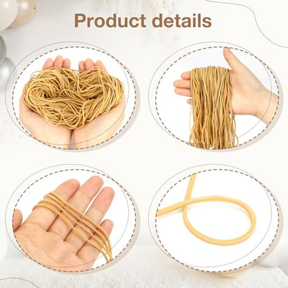 Long Rubber Bands for Balloon Arch (260pcs) Size #117A Stretchy Elastic Ligas for DIY Wedding, Birthday & Shower Decorations - Large Elastic Bands for Office Supplies Trash Cans File Folders
