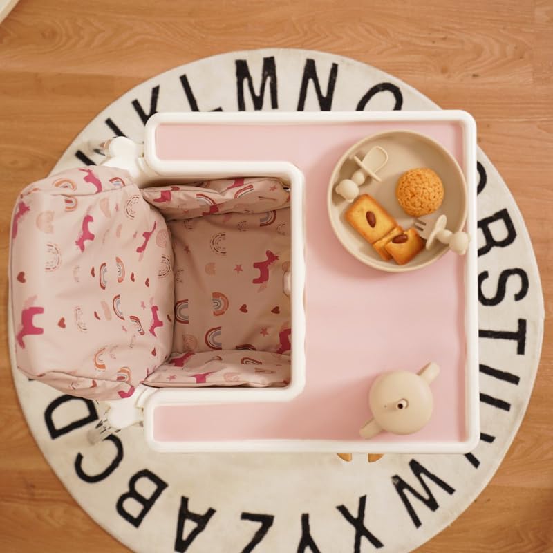 High Chair Pad, for Baby High Chair Cushion Compatible with IKEA Antilop Soft and Comfortable Seat Cover Replacement Easy to Clean, DJ Pink - color: Pink
