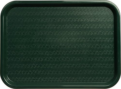 Carlisle FoodService Products Café Cafeteria Tray, Fast Food Tray for Restaurant or Commercial Use, 12" x 16", 1 Count, Forest Green
