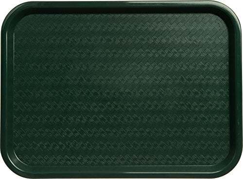 Carlisle FoodService Products Café Cafeteria Tray, Fast Food Tray for Restaurant or Commercial Use, 12" x 16", 1 Count, Forest Green