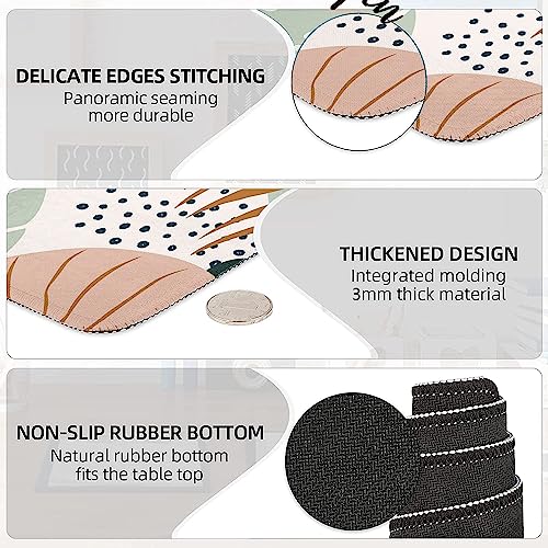 LATEEFAH Desk Mat, Mouse Pad with Wrist Rest, 4-in-1 Large Mouse Pads for Desk, Ergonomic Mouse Pad and Keyboard Wrist Rest Gaming Keyboard Mat for Office, Home - color: 4Pcs-Tropical Leaves
