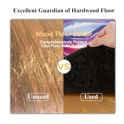 Office Roller Chair Mat, Gaming Chair Mat, Suitable for Hardwood and Tile Floors, Anti - Slip and Noise - reducing, Ideal for Home Offices and Game Rooms, Octagonal Carpet Mat (Purple) - color: Purple