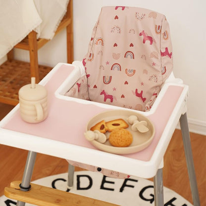 High Chair Pad, for Baby High Chair Cushion Compatible with IKEA Antilop Soft and Comfortable Seat Cover Replacement Easy to Clean, DJ Pink - color: Pink
