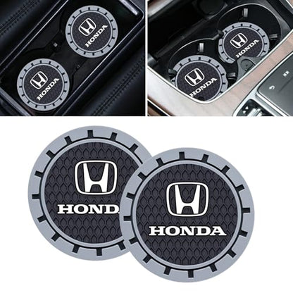 Car Cup Coaster, 2PCS Universal Non-Slip Cup Holders, Compatible with Honda Series Car Cup Holder Coasters，Car Drink Coaster Holder Accessory, Black - color: H11 Black