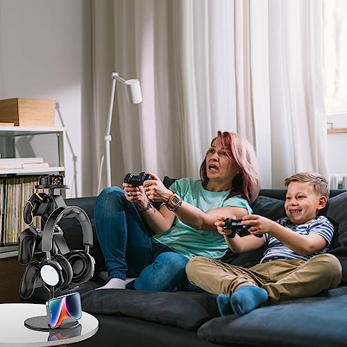Game Controller Stand Headphone Holder, Multi Adjustable Game Controller Headset Hanger for All Universal Gaming PC Accessories, Xbox PS4 PS5 Nintendo Switch (4 Layers)