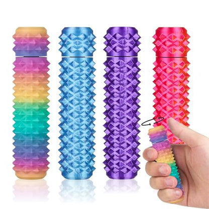 Little Ouchies Pain Stim Fidget Toy, 3D Printed Pocket Spiky Keychain with Clicker Button Spinner Sensory Toys for Anxiety Focus & Stress Reduction Novelty Gifts(H4) - color: H4