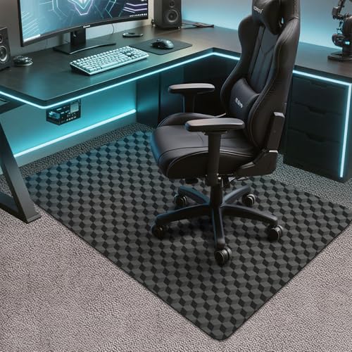 AiBOB Office Chair Mat for Carpet, 48"x36"Gaming Computer Desk Mat for Low Pile Carpet, Heavy Duty Floor Protector Mat for Rolling Chair - color: Black, size: 36'' X 48'' for Carpet