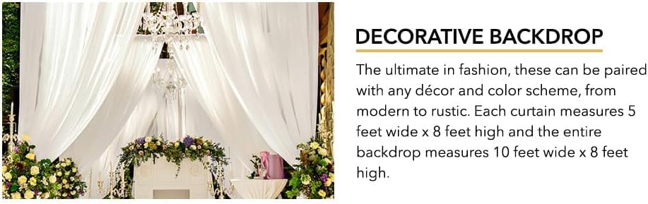 AK TRADING CO. 10 feet x 8 feet Polyester Backdrop Drapes Curtains Panels with Rod Pockets - Wedding Ceremony Party Home Window Decorations - Light Green, 2 Pack - color: Light Green