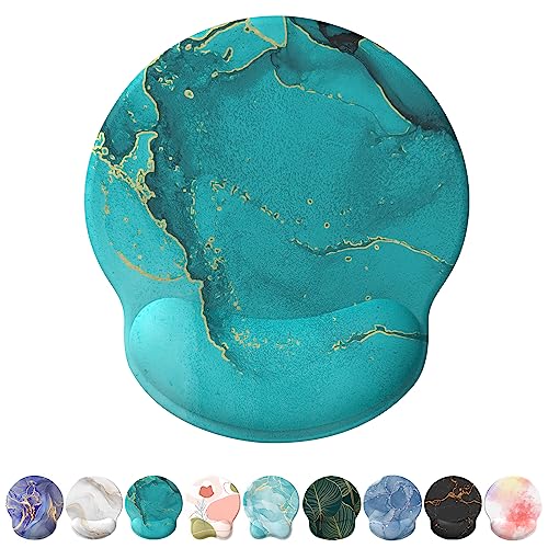eulps Mouse Pad with Wrist Rest, Comfortable Computer Mousepad with Gel Wrist Support Smooth Surface and Non-Slip PU Base for Pain Relief, Laptop, Office & Home (Calm Lake) - color: Calm Lake