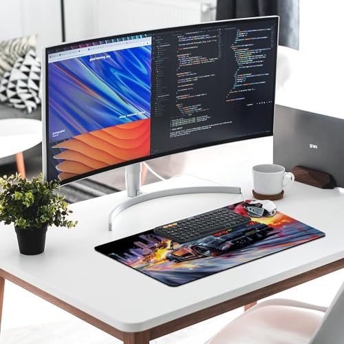 JDM Car Desk Mats on Top of Desks Pad Japanese Large Mouse Pads Gaming Cool R32 Tokyo Drift JDM Car Big Mousepad for Desktop Keyboard Computer Mat 40X75cm - size: 40X75cm