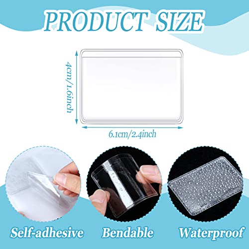 Jeyiour 100 Pcs Label Holders Adhesive Nameplate Pockets Storage Bin Labels Index Card Holder Shelf Plastic Peel Stick for Classroom Supermarket Bookshelf Library Student Box Drawer (2.4 x 1.6 Inch) - size: 2.4 x 1.6 Inch