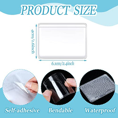 Jeyiour 100 Pcs Label Holders Adhesive Nameplate Pockets Storage Bin Labels Index Card Holder Shelf Plastic Peel Stick for Classroom Supermarket Bookshelf Library Student Box Drawer (2.4 x 1.6 Inch) - size: 2.4 x 1.6 Inch