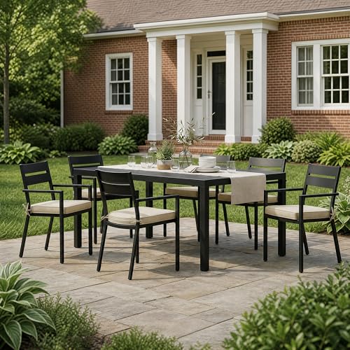 Outdoor Chair Cushions, Fade-Resistant & Water-Resistant, D Shaped Patio Furniture Seat Chair Pads Replacement with Ties, Non-Slip Bottom, Removable Cover, Set of 4, 17 x 16 Inch, Beige - color: Beige, size: 17" x 16" 4 Pack