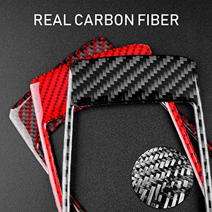 AIRSPEED Carbon Fiber Car Gear Shift Panel Cover Center Console Sticker Interior Trim for Subaru Impreza 2017-2023 Crosstrek 2018-2023 Accessories (Black) - color: Center Panel Cover-black