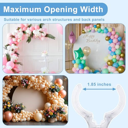 20pcs Balloon Arch Clips Transparent Large Plastic Backdrop Clips Spring Clamps 3.54inch Heavy Duty Clamps For Balloon Arch Crafts Backdrop Woodworking Photography Studios
