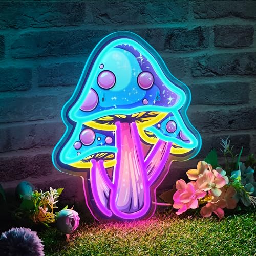 Mushroom Neon Sign Dimmable Mushroom Neon Light for Wall Decor, Mushroom Led Sign for Bedroom, Game Room, Man Cave, Kids Room Decor - color: Mushroom