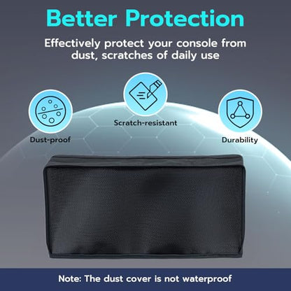 Mcbazel Dust Cover Compatible with Nintendo Switch 2 (2025), Precision Cut Anti Scratch Dust Protector Protective Case for Switch 2 Console & Charging Dock - Black