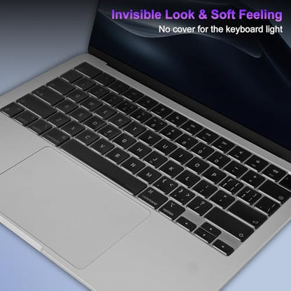 MOSISO 2 PCS Keyboard Cover, Keyboard Protector Compatible with MacBook Neo 13 inch 2026 A18 Pro, Compatible with MacBook Air 15/Air 13.6 M5 M4 M3 M2/ Pro 14/Pro 16 M5/M4/M3/M2/M1/, Smoke Gray - color: Smoke Gray