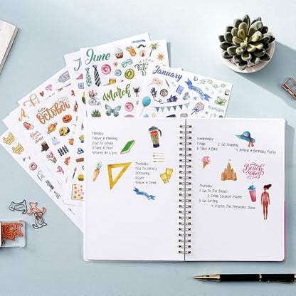Planner Stickers - Calendar Stickers for Celebration and Decoration, 12 Monthly Festival Theme Sticker for Adults Planner, for Festival Events, Daily Tasks(14 Sheets, 1500+ Sticker Per Pack)