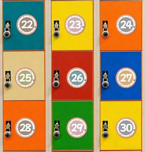 Line Up Spots Stickers for Classroom Floor, Boho Number Stickers | 36pcs Lining Up Number Decals for Classroom Waterproof Number Markers for Preschool Kindergarten Elementary Teacher Must Have