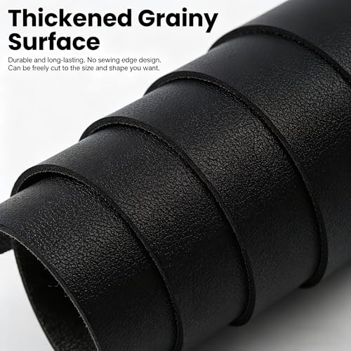 ALOANES Extra Large PU Leather Mouse Pad, Waterproof Desk Pad with Non-Slip Rubber Base, Smooth Gliding Surface for Office & Home, 40"x90" Large Desktop Mat, Black - color: Black